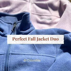 Columbia Blue and Pink Fleece Jackets